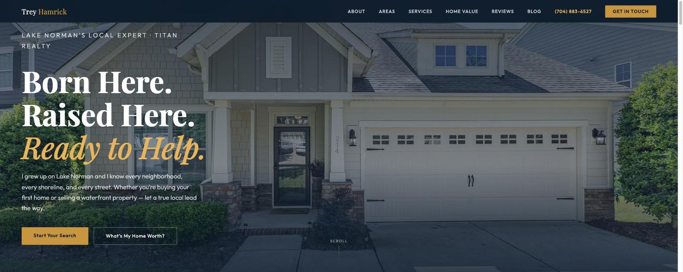 Trey Hamrick realtor website — Lake Norman real estate